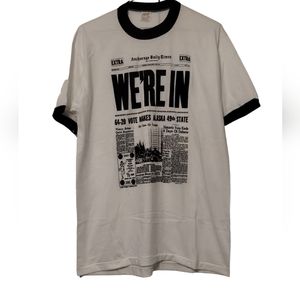 Vintage 1980s Alaska T Shirt Single Stitch Size L